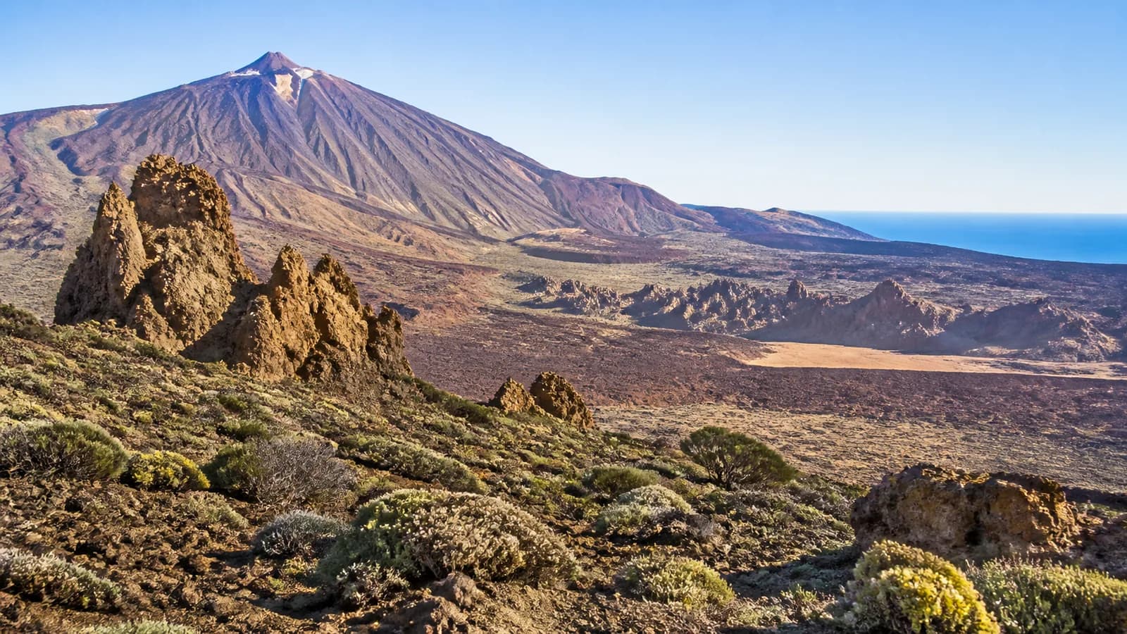 Mount Teide above Tenerife’s rugged volcanic caldera